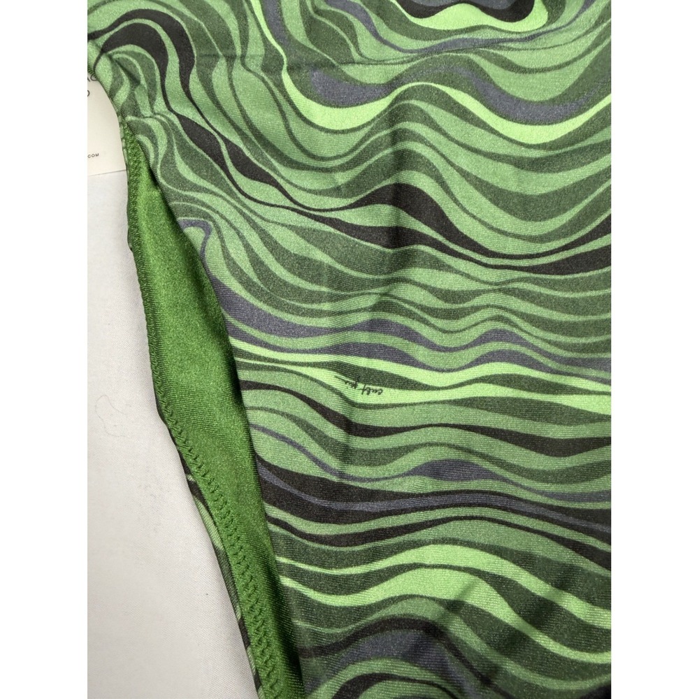 Cult Gaia Camari One Piece Swimsuit Saltation Basil Multi Green Cutout XL NEW - Picture 4 of 7